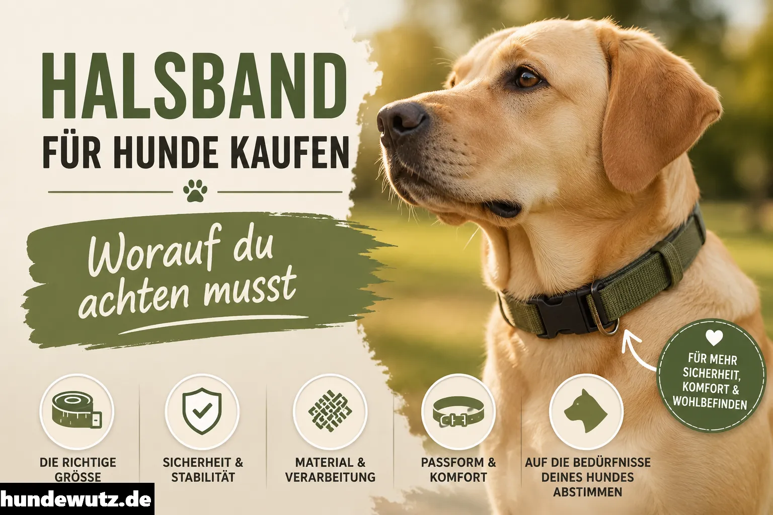 Hundehalsband Auswahl und Kaufberatung mit Leder- und Nylonhalsbändern für verschiedene Hunderassen