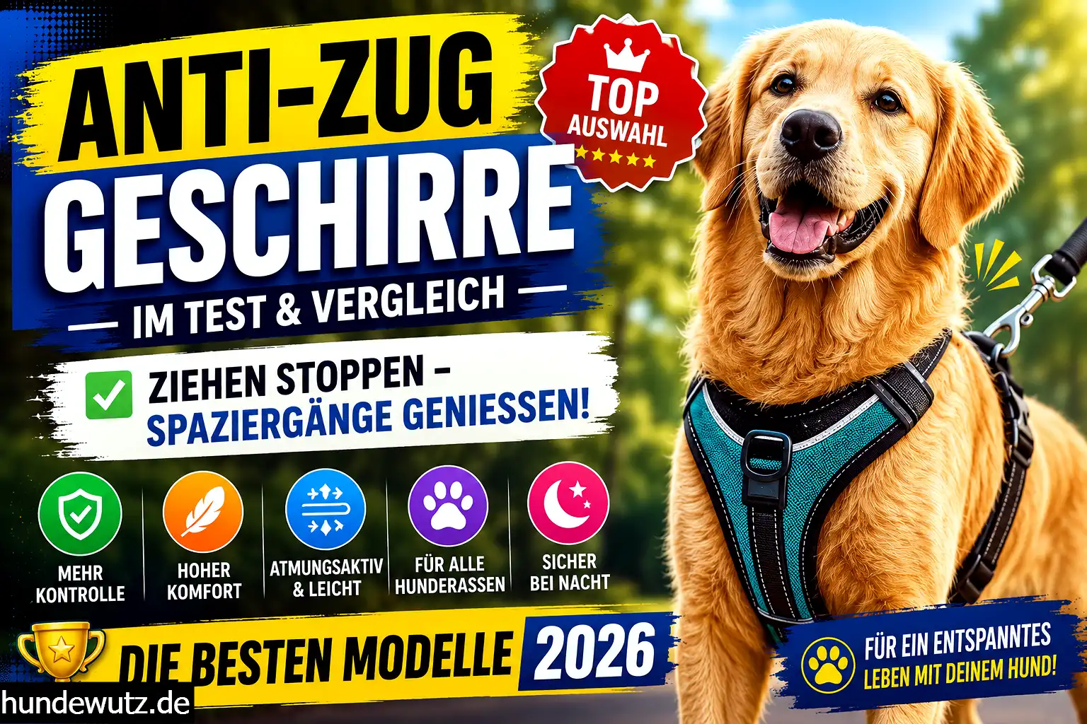 Bestes Anti-Zug-Geschirr für Hunde im Test und Vergleich